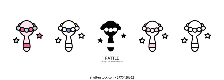 BABY SET VECTOR TYPE ICON