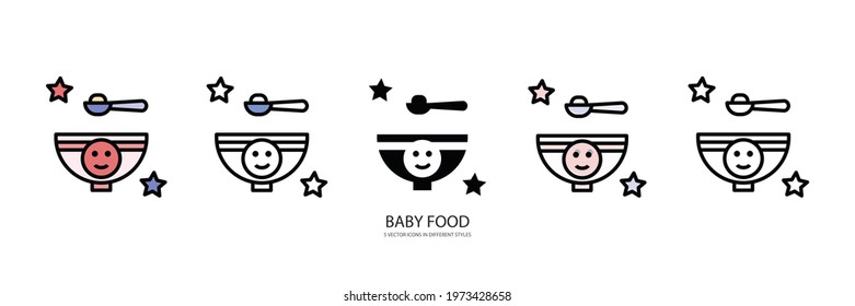 BABY SET VECTOR TYPE ICON