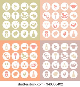Baby  set, vector.Kids set.