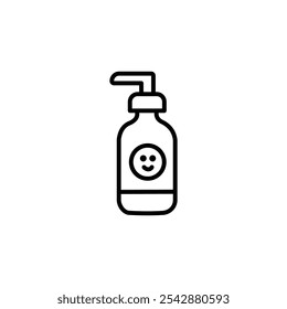 Baby shampoo icon. filled and line stroke icons