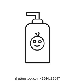 Baby shampoo icon. isolated vector icon.