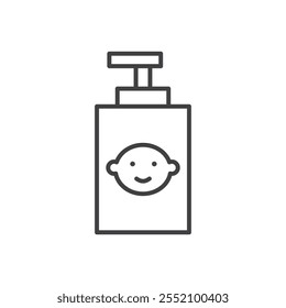 Baby shampoo icon. line style vector icon.