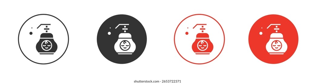 Ícone de xampu de bebê para logotipo, símbolo de sinal de vetor para design