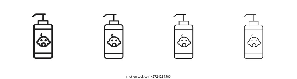 Baby shampoo ícone definir vetores eps10. ilustração, símbolo de logotipo símbolo pictograma modelo