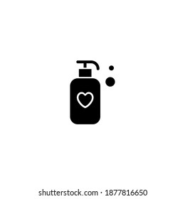Baby shampoo icon. Baby icon. Simple, flat, black, glyph.
