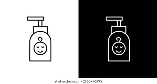 Baby shampoo icon Simple Set. Vector icons for graphic design template.