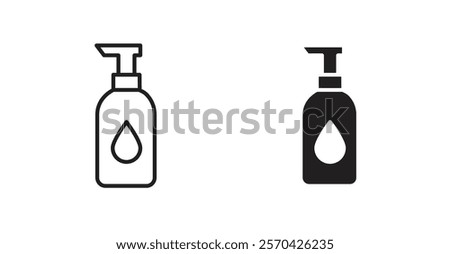 Baby shampoo vector web icons set