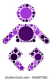 baby shape vector design by color point