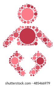 baby shape vector design by color point