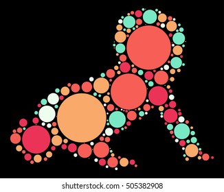 baby shape vector design by color point