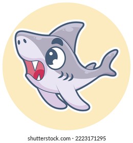 
baby shark cartoon character illustration