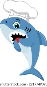 Baby shark in cartoon vector style illustration 