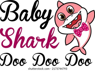 Baby shark doo doo doo Baby Funny t shirt and mug design vector illustration