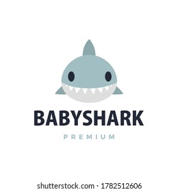 baby shark flat logo vector icon illustration