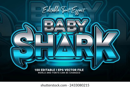 baby shark gaming text effect