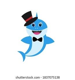 Baby Shark  Greeting Card Vector	