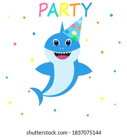 Baby Shark  Greeting Card Vector	