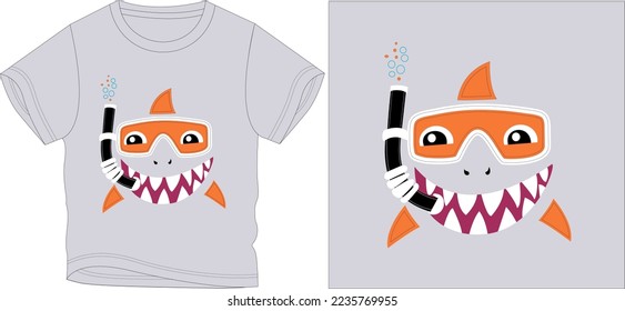 baby shark t shirt graphic design vector illustration digital file