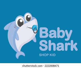 Baby Shark - T-Shirts, Hoodie, Tank, gifts. Vector illustration text for clothes. Inspirational quote card, invitation, banner. Kids calligraphy background. lettering typography