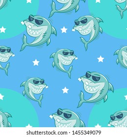 baby shark vector pattern graphic design
