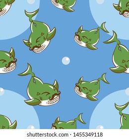 baby shark vector pattern graphic design