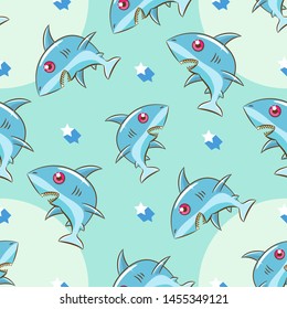 baby shark vector pattern graphic design