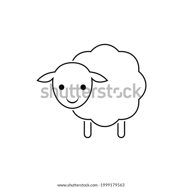 Icone Bebe Mouton Dessin Vectoriel Illustration Image Vectorielle De Stock Libre De Droits