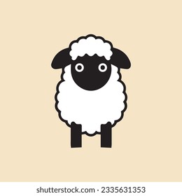 Baby sheep logo icon design
