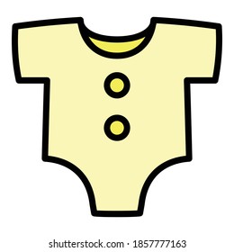 Baby shirt icon. Outline baby shirt vector icon for web design isolated on white background