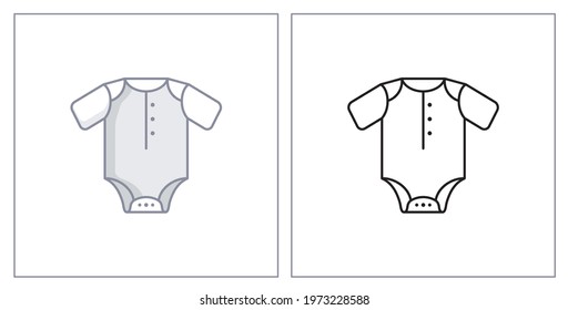 Baby shirt icons isolated on white background. Vector illustration