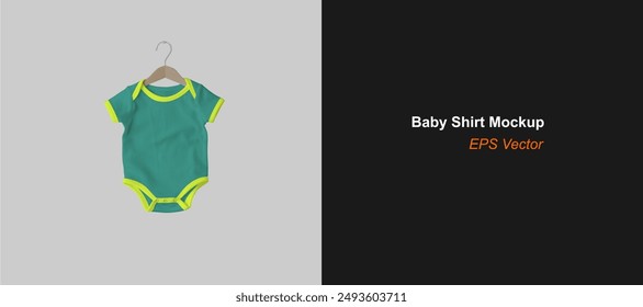 Baby Shirt Mockup Realistic EPS Vector Format