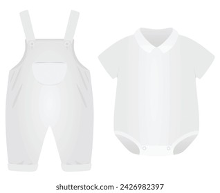 Baby shirt and pants. vector