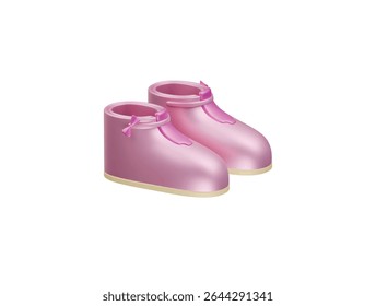 baby shoe icon 3d illustration render
