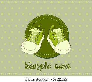 Baby Shoes Arrival Card