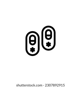 baby shoes icon with black color