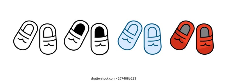 Baby Shoes Icon Definir Coleção de Estilos Múltiplos