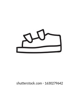 Baby shoes icons. Isolated vector illustration on white background.
