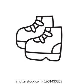 Baby shoes icons. Isolated vector illustration on white background.