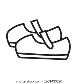 Baby shoes icons. Isolated vector illustration on white background.