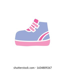 Baby shoes icons. 
Winter boots. Isolated vector illustration on white background.