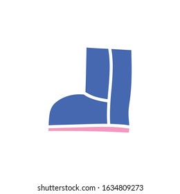 Baby shoes icons. 
Winter boots. Isolated vector illustration on white background.