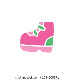 Baby shoes icons. 
Winter boots. Isolated vector illustration on white background.