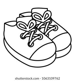 baby shoes isolated icon