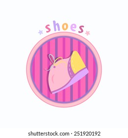 baby shoes with laces vector illustration