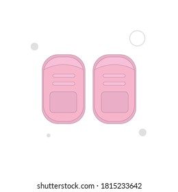 baby shoes vector flat illustration on white background