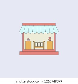 baby shop colored outline icon. One of the collection icons for websites, web design, mobile app