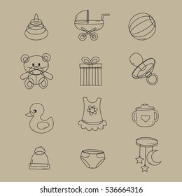 Baby Shop icon vector illustration