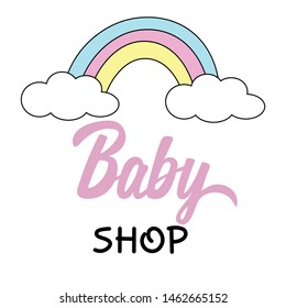 Baby shop logo concept. Vector illustration