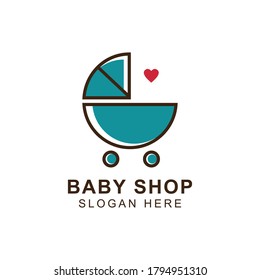 Baby shop logo. Cute design isolated on white background.