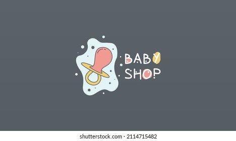 Baby Shop Logo Design Concept Template Vector for Online and Offline Business Logo